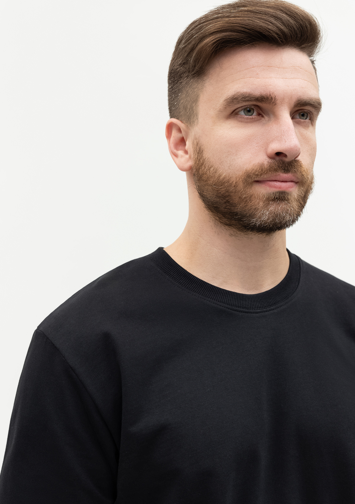 Свитшот унисекс STAN футер с начёсом 220, 60, Чёрный,  (20)  (56/XXXL)