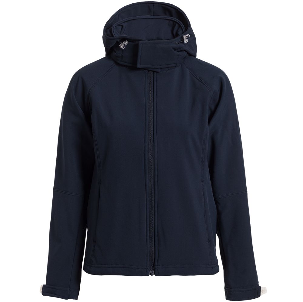 Куртка женская Hooded Softshell черная с логотипом BNC | Print Logo