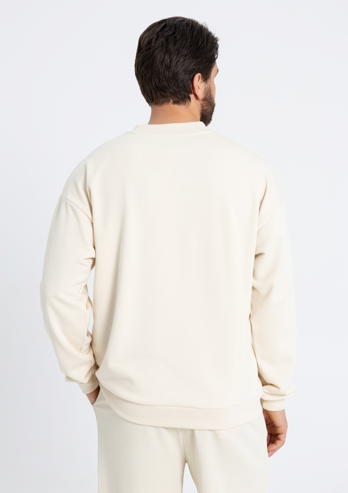 Свитшот унисекс STAN футер без начёса, 350, 96, Молочный,  (11)  (44/XS)