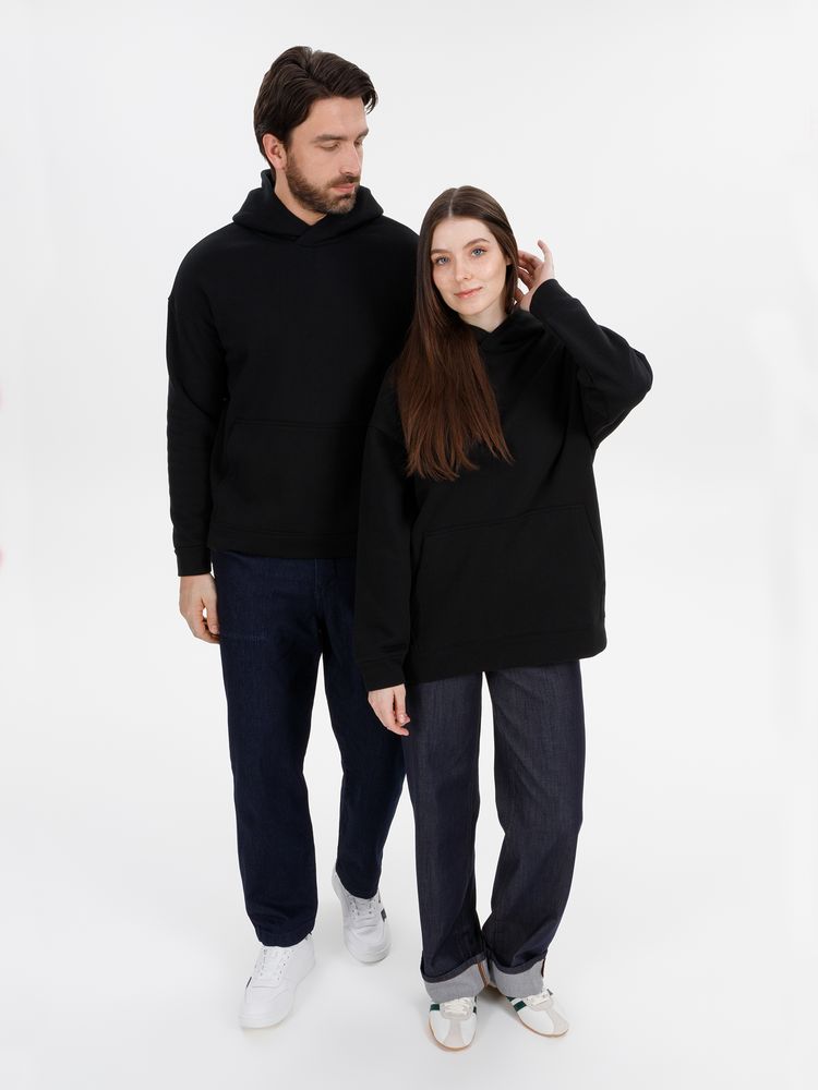 Худи оверсайз унисекс Snuggie, черное, размер XL/XXL