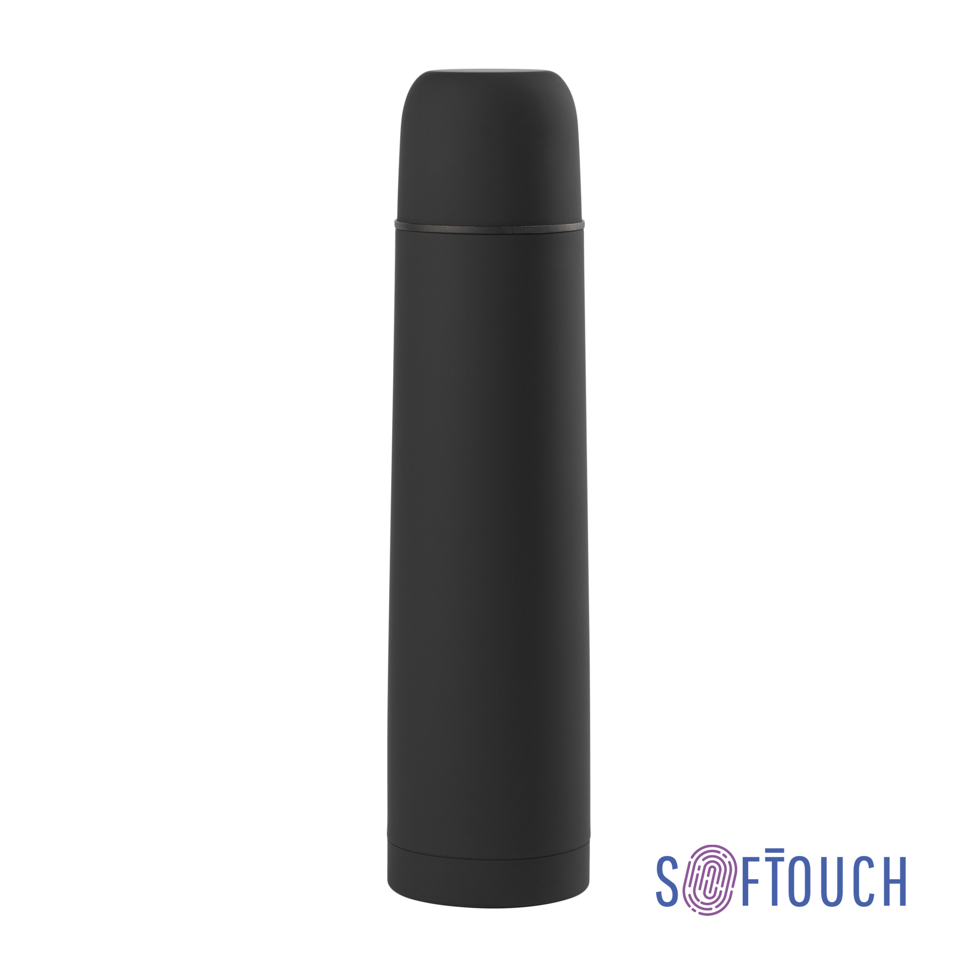 Термос "Родос", покрытие soft touch, 1 л., серый