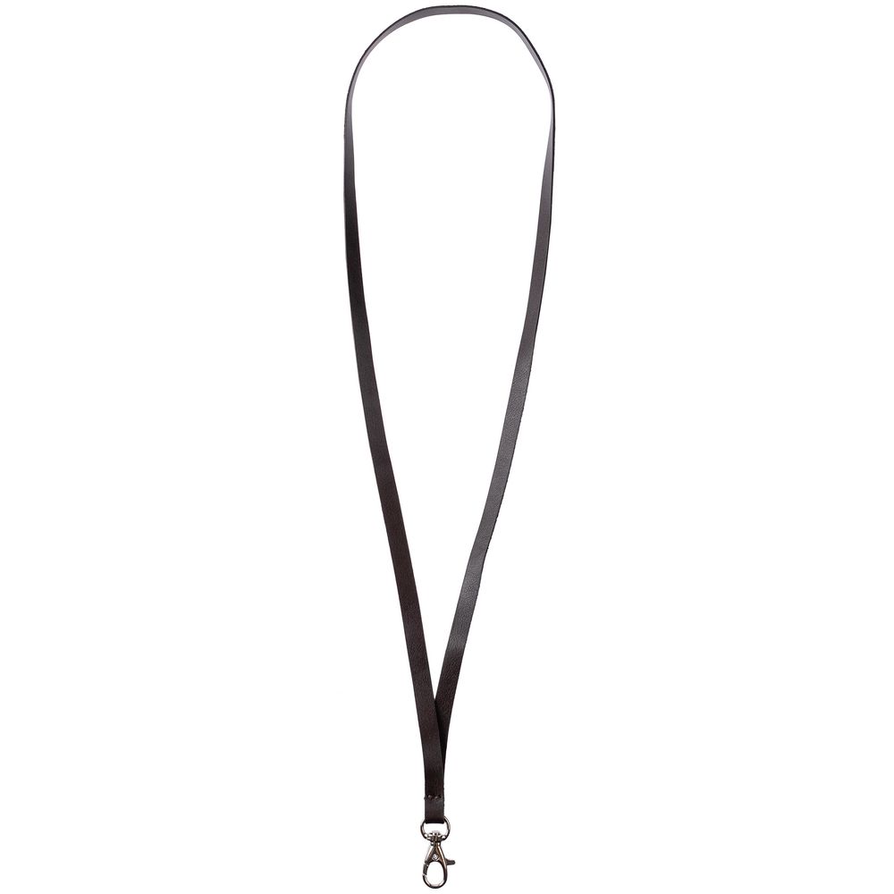 Лента для бейджа Leather Long — пример нанесения логотипа () | Print Logo