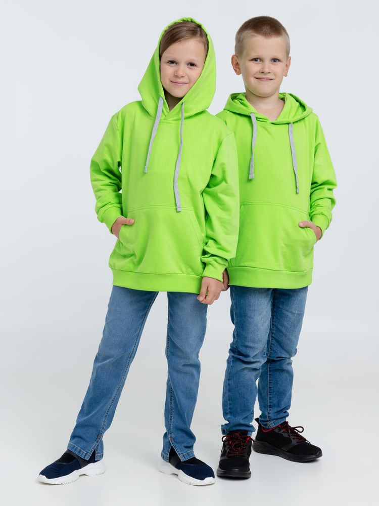 Толстовка с капюшоном детская Kirenga Kids, зеленое яблоко, 6 лет