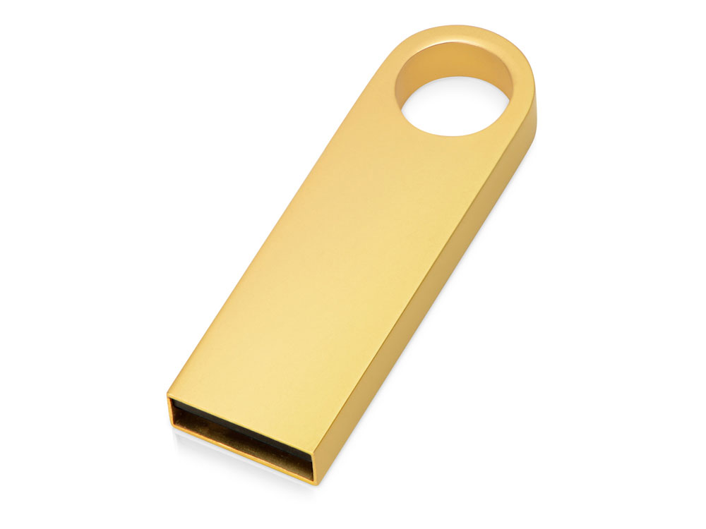 USB 2.0- флешка на 32 Гб с мини чипом, компактный дизайн с круглым отверстием с логотипом  | Print Logo