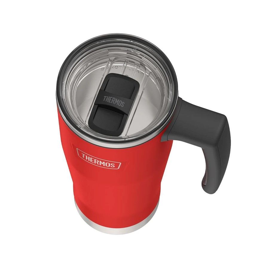 Термокружка с ручкой Icon 530 — пример нанесения логотипа (THERMOS) | Print Logo