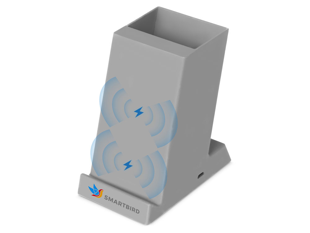 Настольное беспроводное зарядное устройство Glow Box с логотипом Evolt | Print Logo