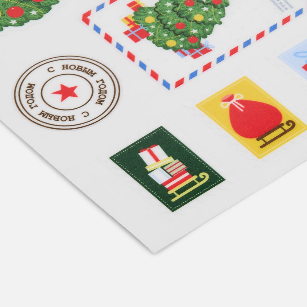 Стикерпак UV-DTF «Новый год» — пример нанесения логотипа () | Print Logo