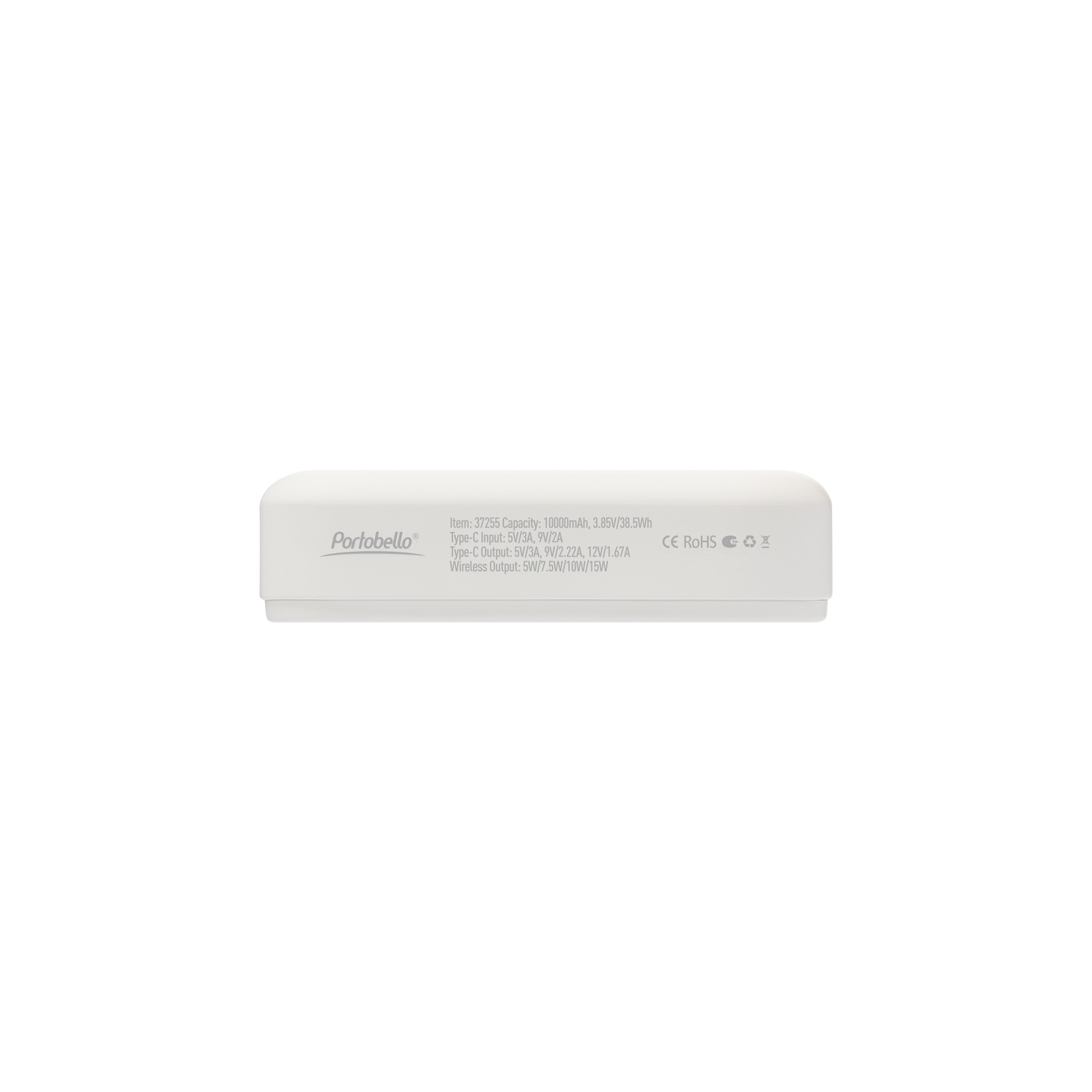 Внешний аккумулятор Юнион PD (Union PD) 10000mAh с функцией беспроводной зарядки 15W, белый