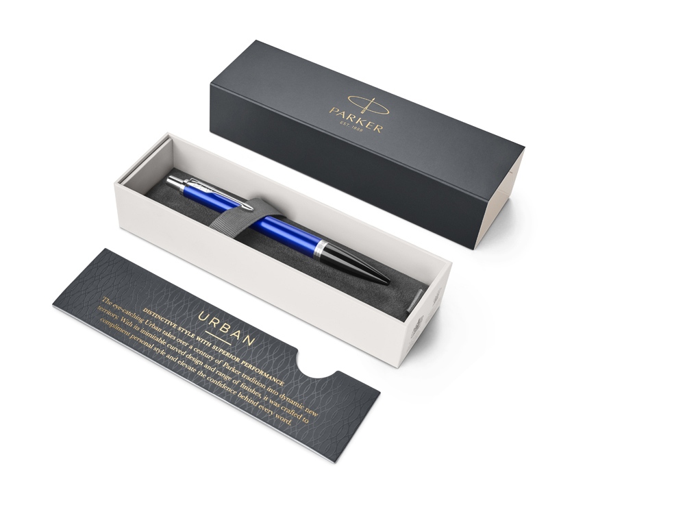 Ручка шариковая Parker Urban Core Nighsky Blue CT, синий/серебристый