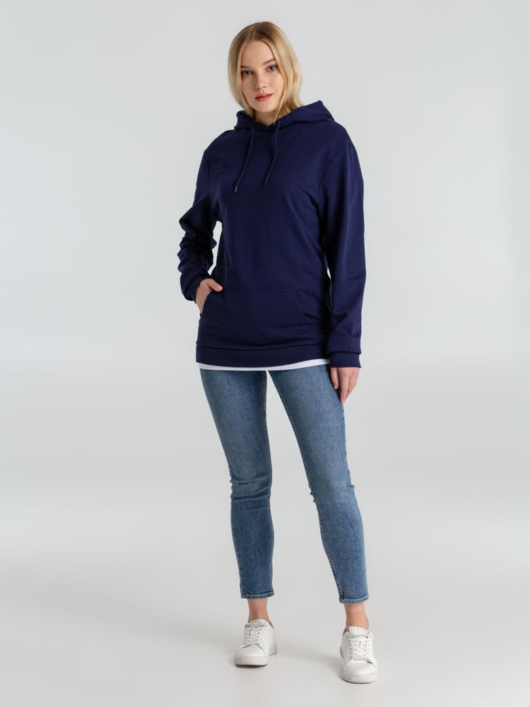 Толстовка с капюшоном унисекс Hoodie, темно-синяя, размер 4XL