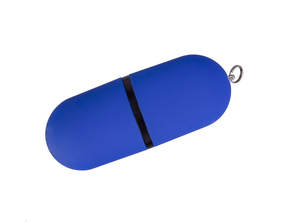 USB 3.0- флешка на 128 Гб Пилюля Soft-touch с логотипом  | Print Logo