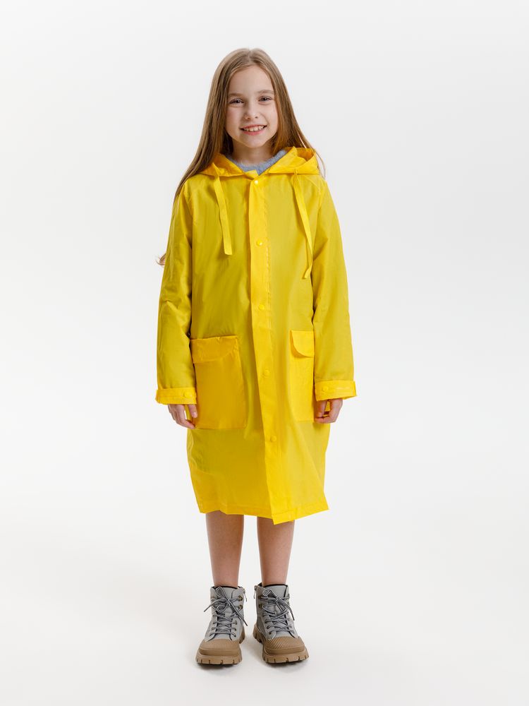 Дождевик детский RainDrop Kids, желтый, 8 лет (рост 118-128)