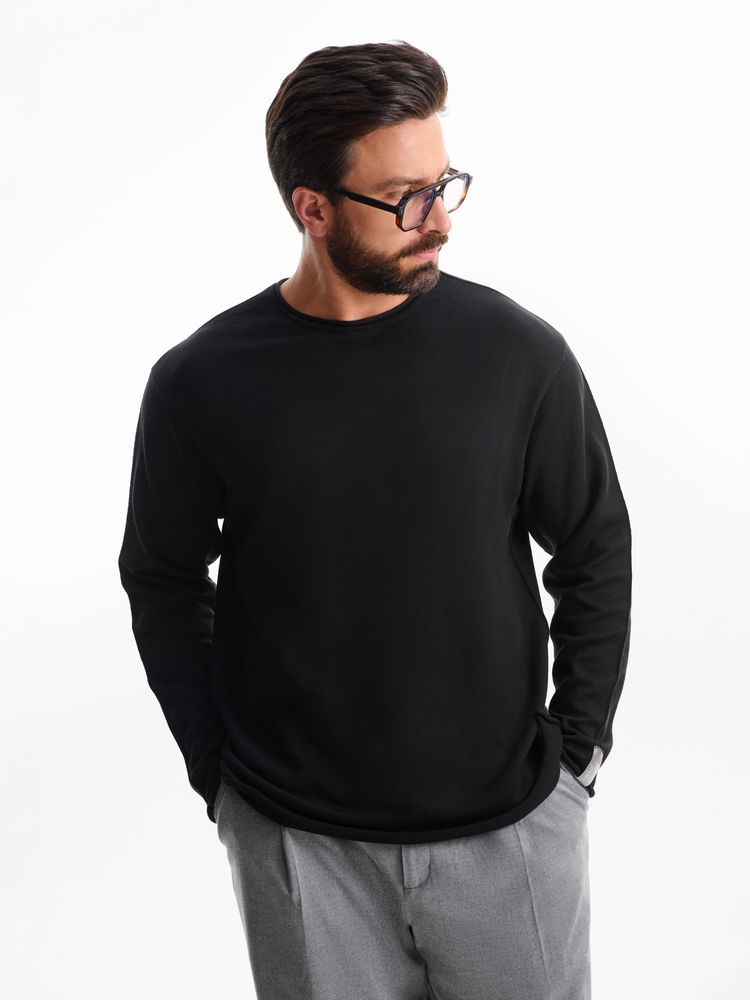 Лонгслив унисекс Siluetti Fuori, черный, размер L/XL