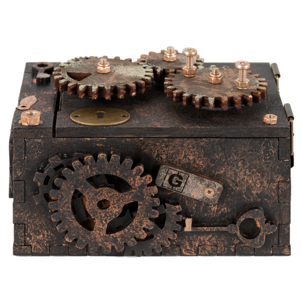 Шкатулка с секретом Gearbox — пример нанесения логотипа (сделано в России) | Print Logo