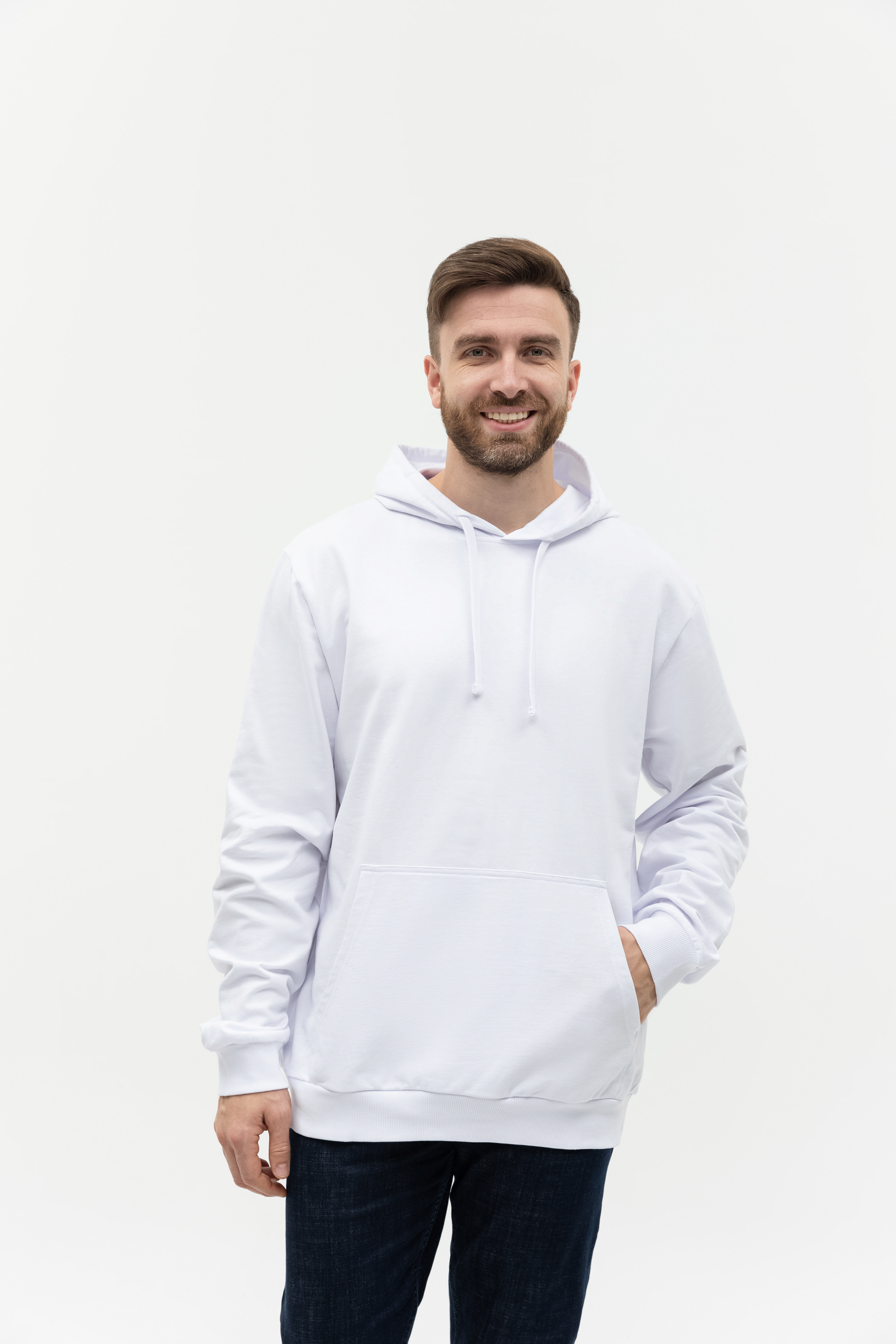Худи унисекс STAN футер без начёса 260, 23, Белый,  (10/1)  (44/XS)
