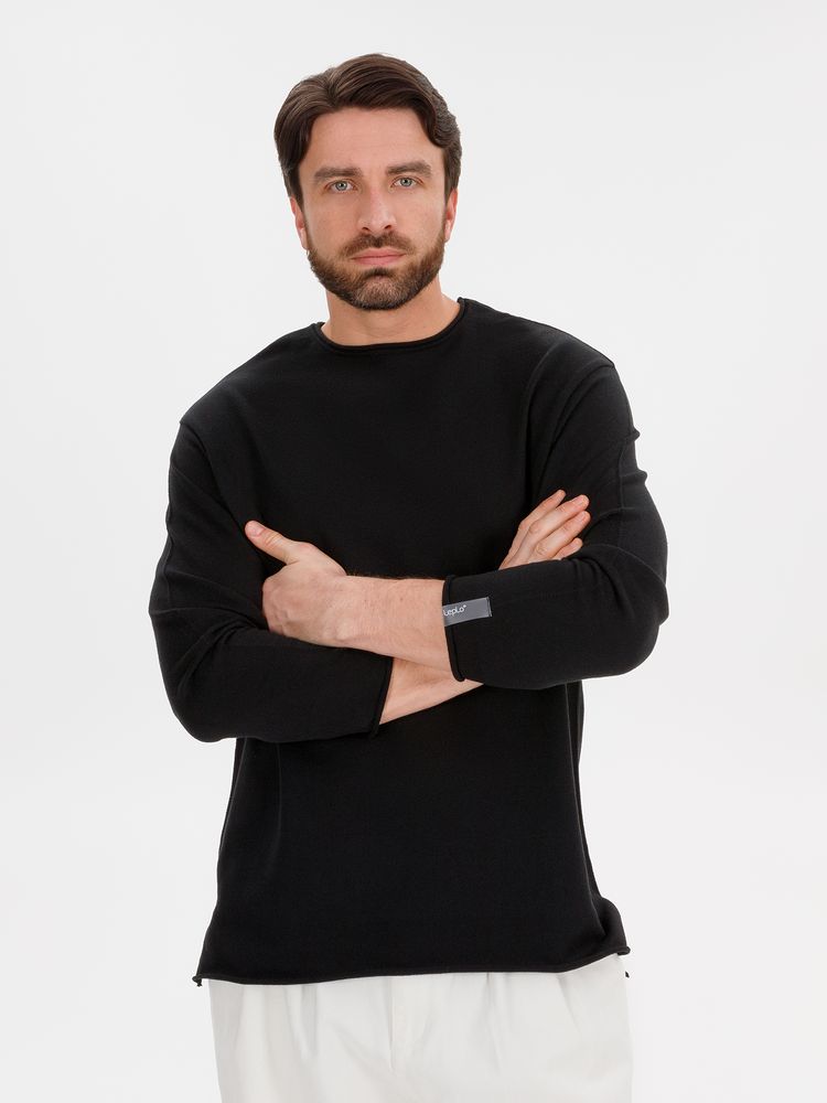 Лонгслив унисекс Siluetti Fuori, черный, размер L/XL