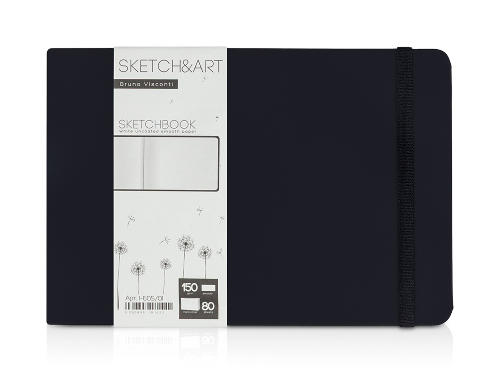 Скетчбук Sketch & Art 150 г/м2, soft-touch с логотипом Bruno Visconti | Print Logo