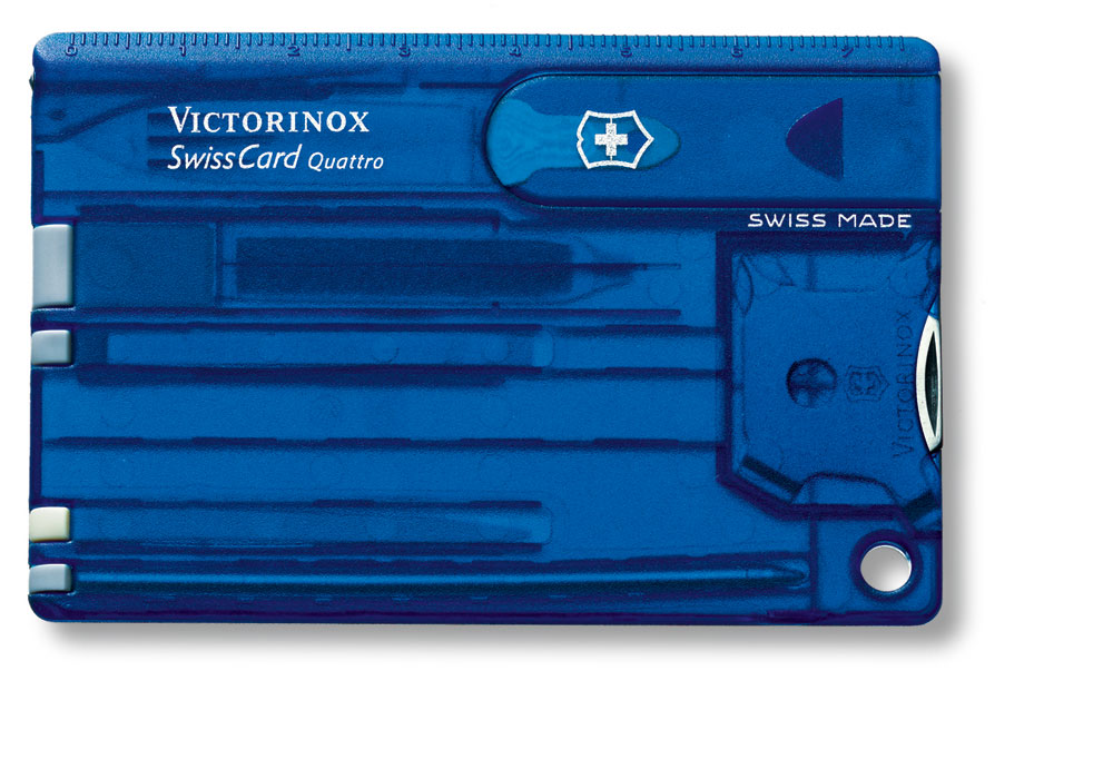 Швейцарская карточка SwissCard Quattro3, 14 функций — пример нанесения логотипа (VICTORINOX) | Print Logo