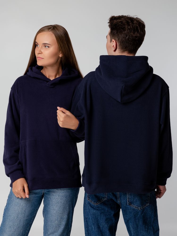 Худи флисовое унисекс Manakin, фиолетовое, размер XL/XXL