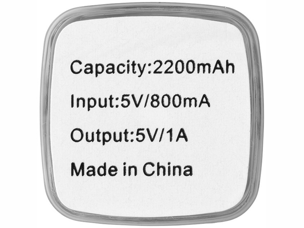 Портативное зарядное устройство Flash 2200 мА/ч, черный