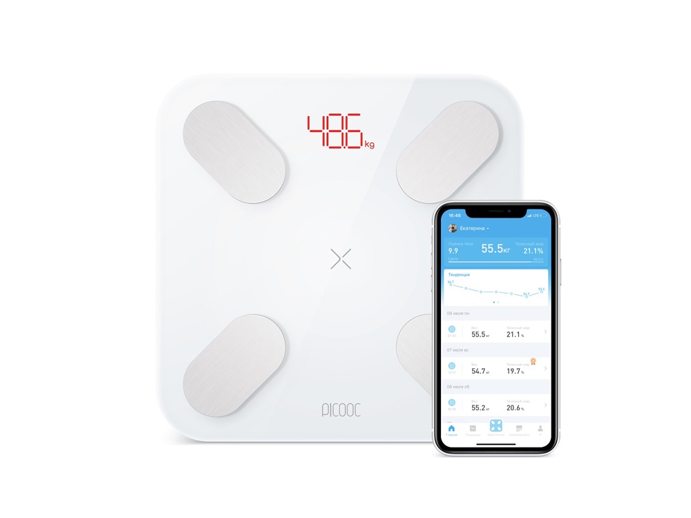 Умные диагностические весы Mini Pro V2 с логотипом Picooc | Print Logo