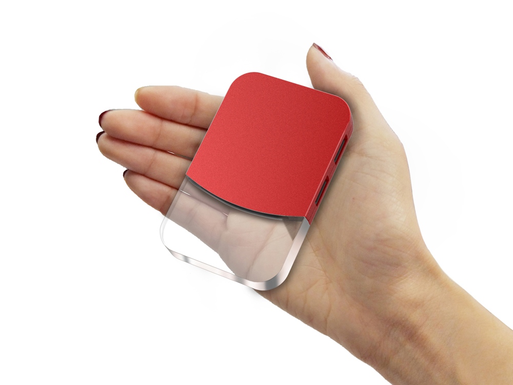 USB хаб Mini iLO Hub, красный