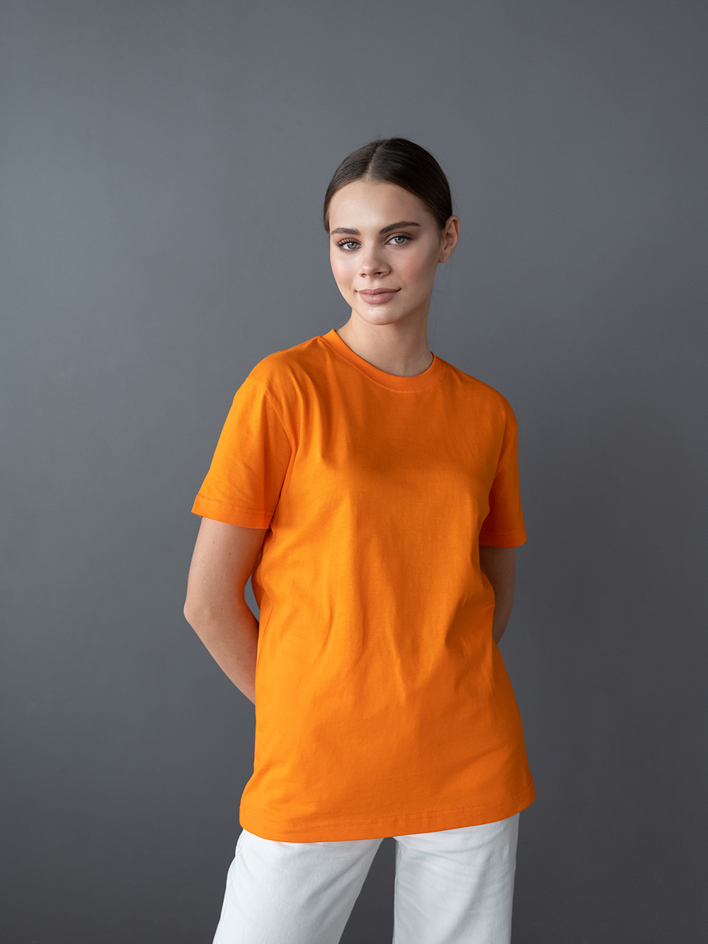 Футболка унисекс STAN, хлопок 150, 51, Оранжевый,  (28/1)  (54/XXL)