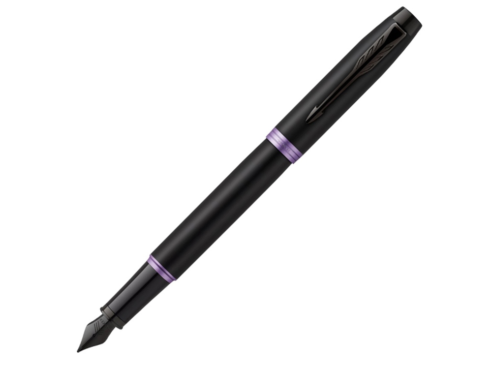 Ручка перьевая Parker IM Vibrant Rings Flame Amethyst Purple с логотипом Parker | Print Logo
