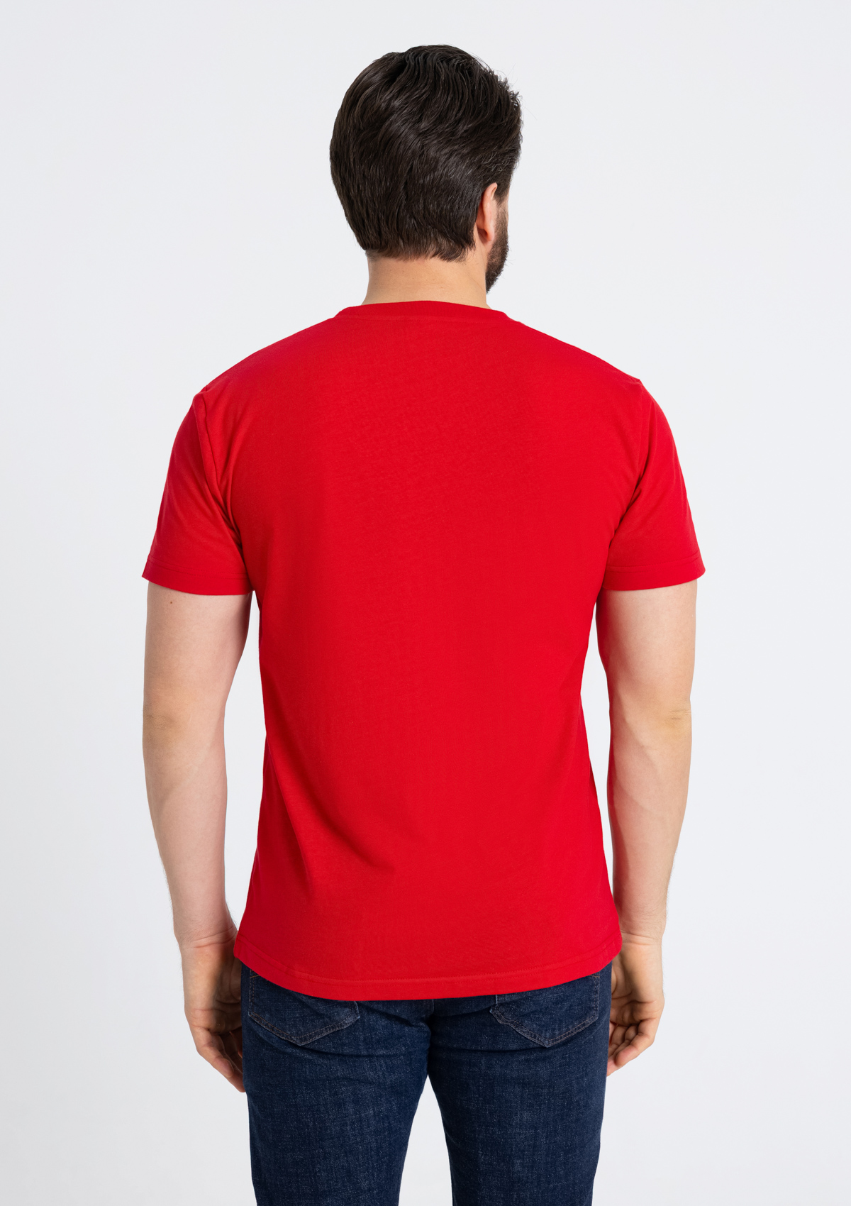 Футболка мужская STAN хлопок 180, 08, Красный,  (14)  (58/4XL)