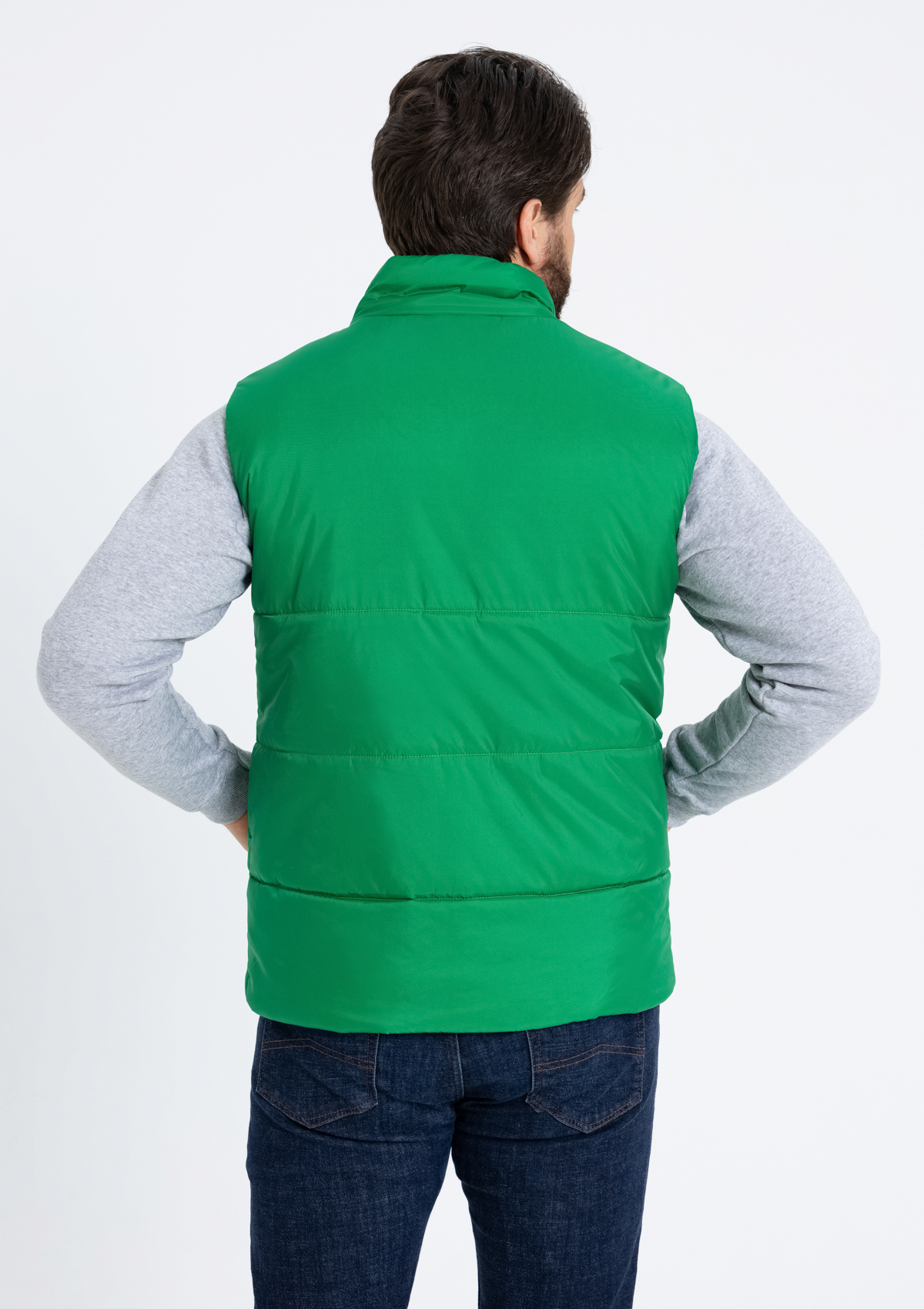 Жилет унисекс STAN утепленный таффета 210T,200, 84, Зелёный,  (30/1)  (52/XL)