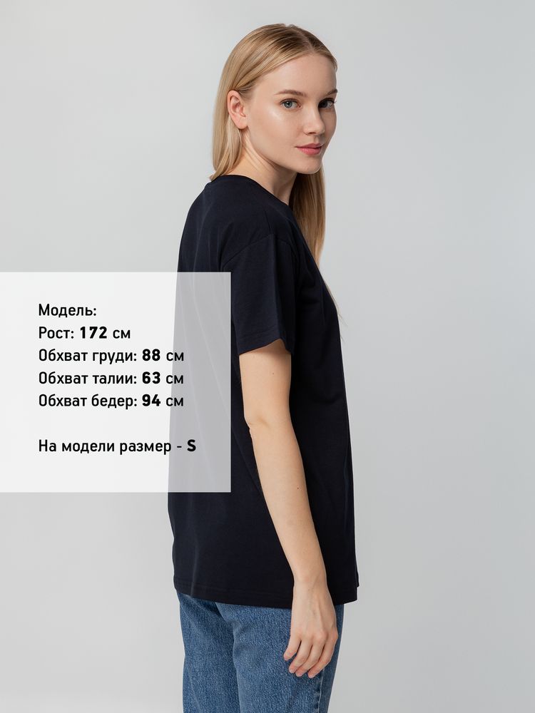 Футболка унисекс T-bolka 140, темно-синяя, размер L