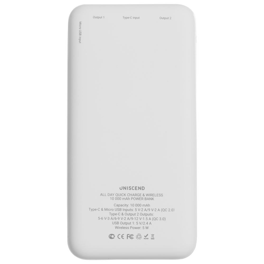 Аккумулятор Quick Charge Wireless 10000 мАч