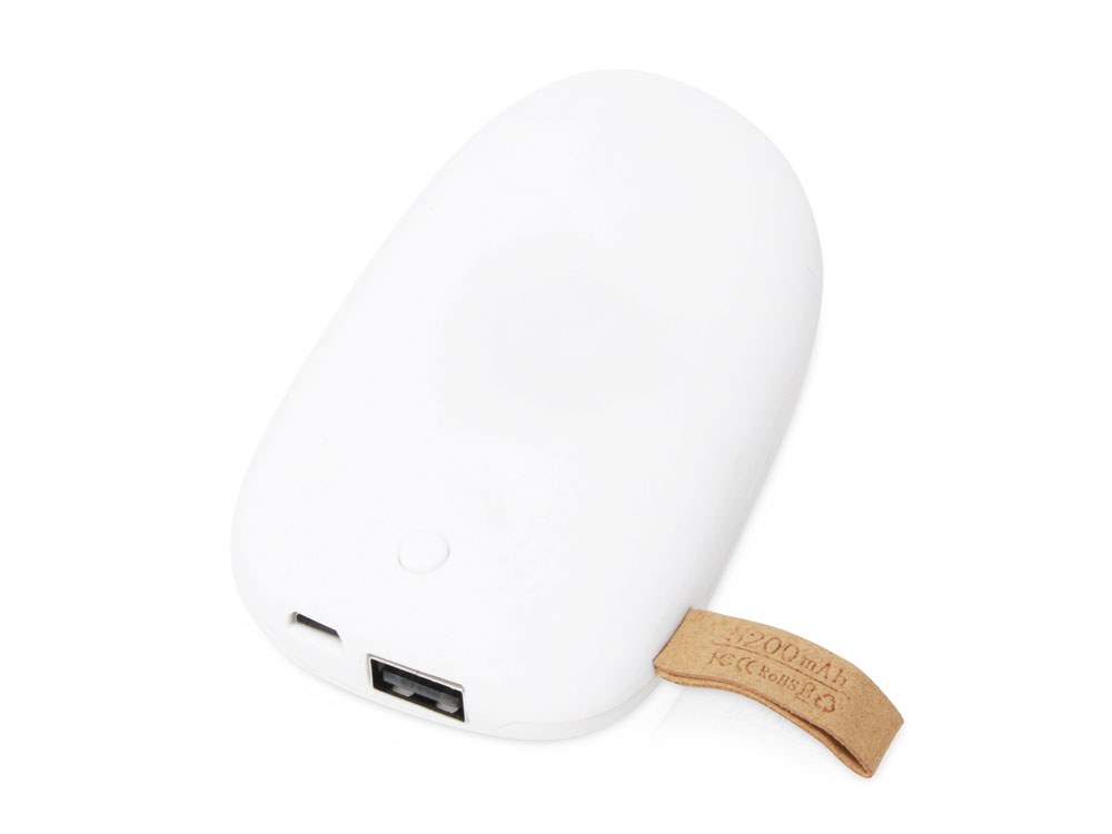 Внешний аккумулятор в форме камня Stone, 5200 mAh с логотипом  | Print Logo