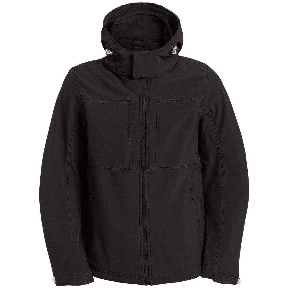 Куртка мужская Hooded Softshell темно-синяя с логотипом BNC | Print Logo