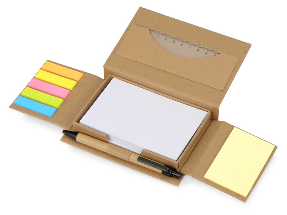 Канцелярский набор для записей Stick box с логотипом  | Print Logo