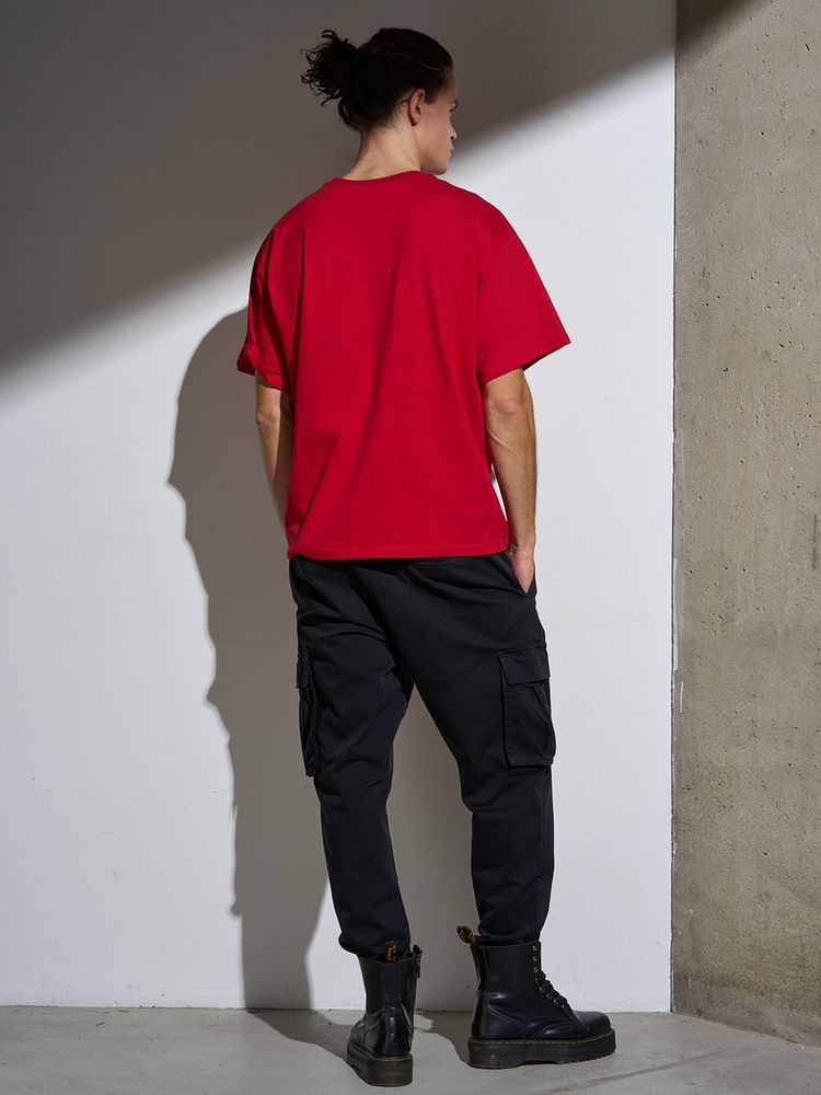 Футболка Oversize Premium, красная, размер XXL