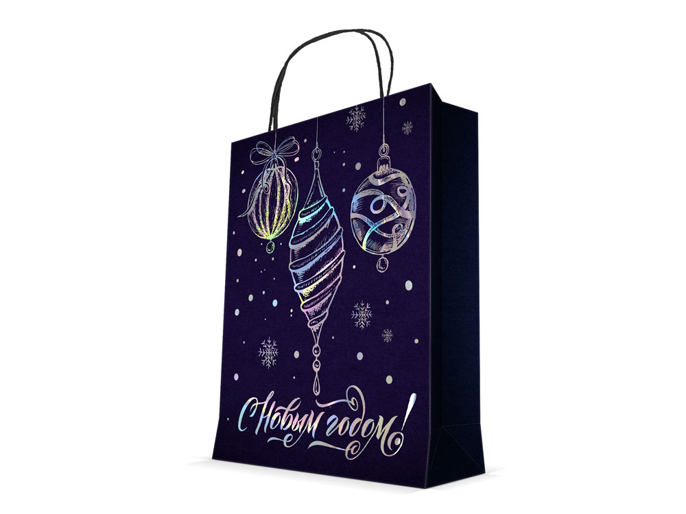Подарочный пакет С Новым годом! с логотипом  | Print Logo