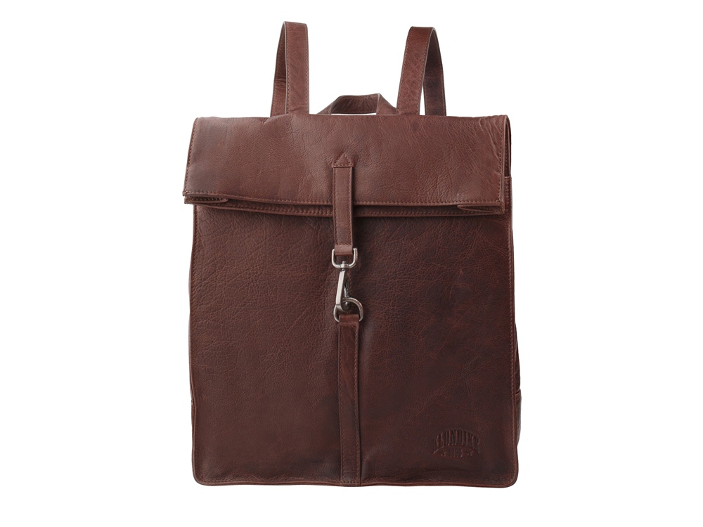 Рюкзак-сумка KLONDIKE DIGGER Mara, натуральная кожа в темно-коричневом цвете, 32,5 x 36,5 x 11 см