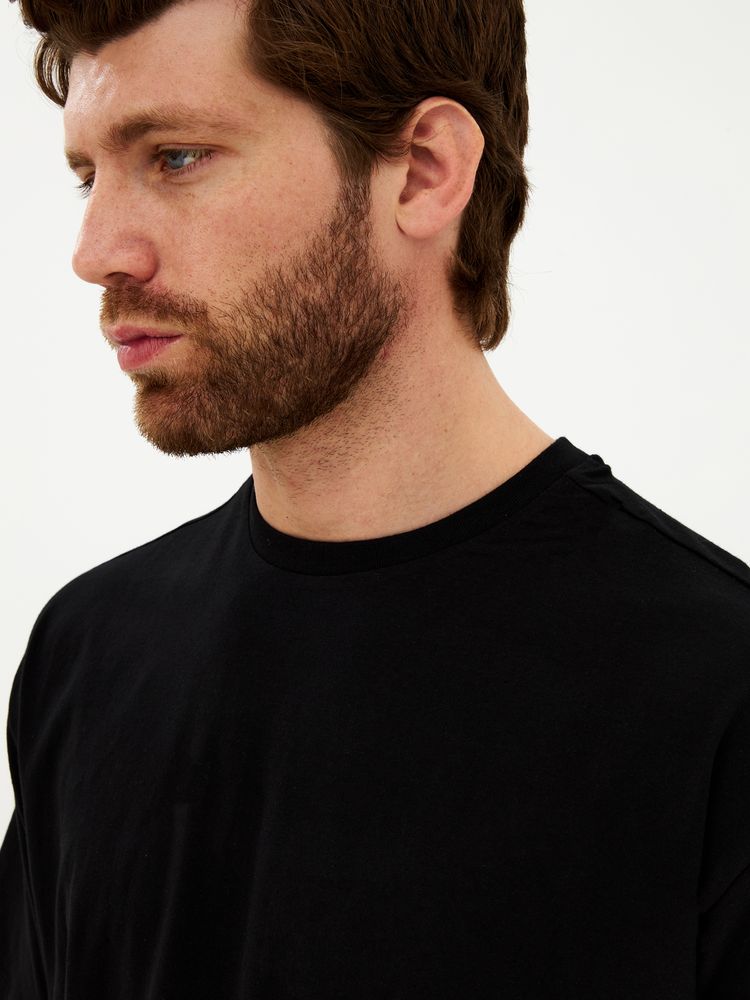 Футболка Oversize Premium, черная, размер XXL