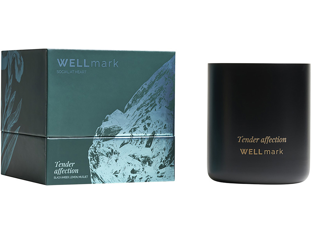 Ароматическая свеча Wellmark Tender Affection - сплошной черный
