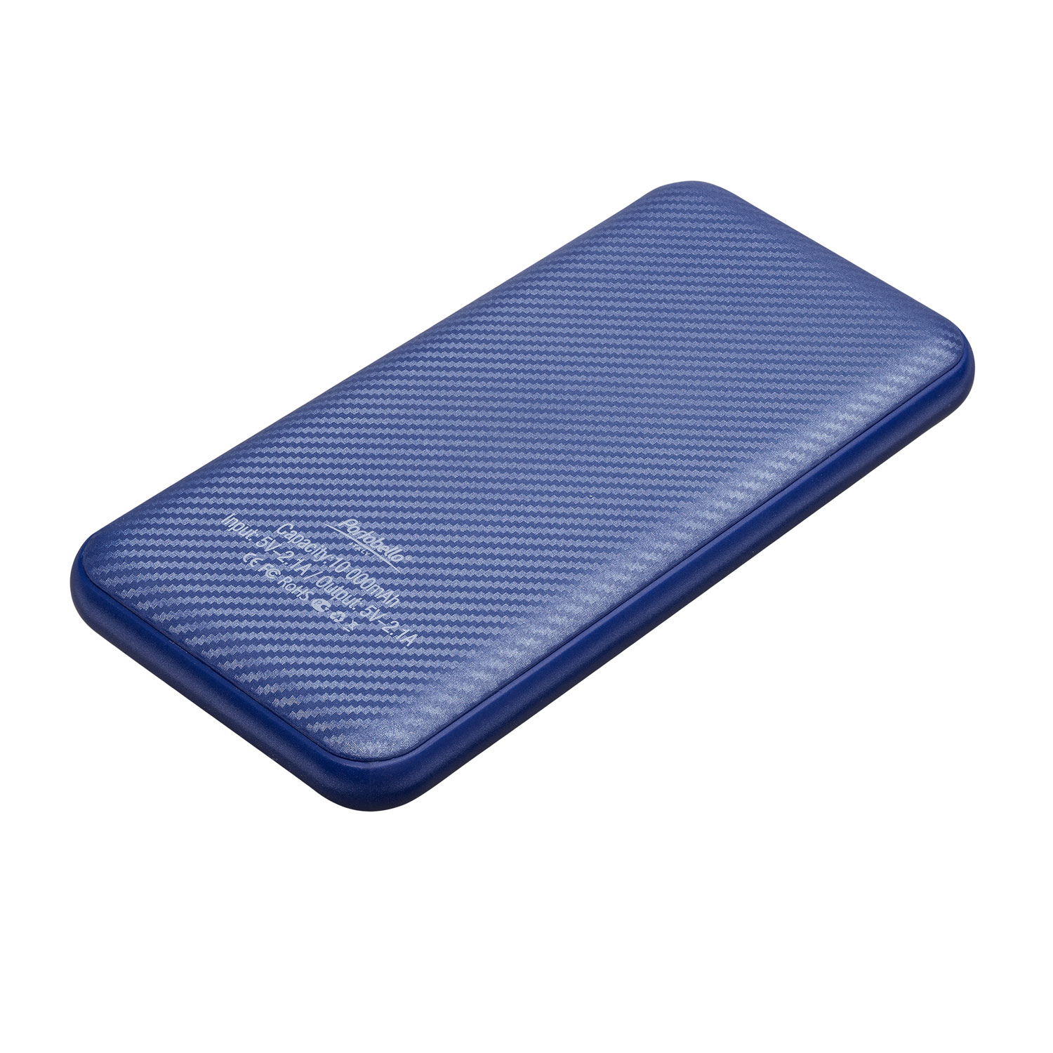 Внешний аккумулятор Carbon PB 10000 mAh, синий металлик фото на сайте Print Logo.
