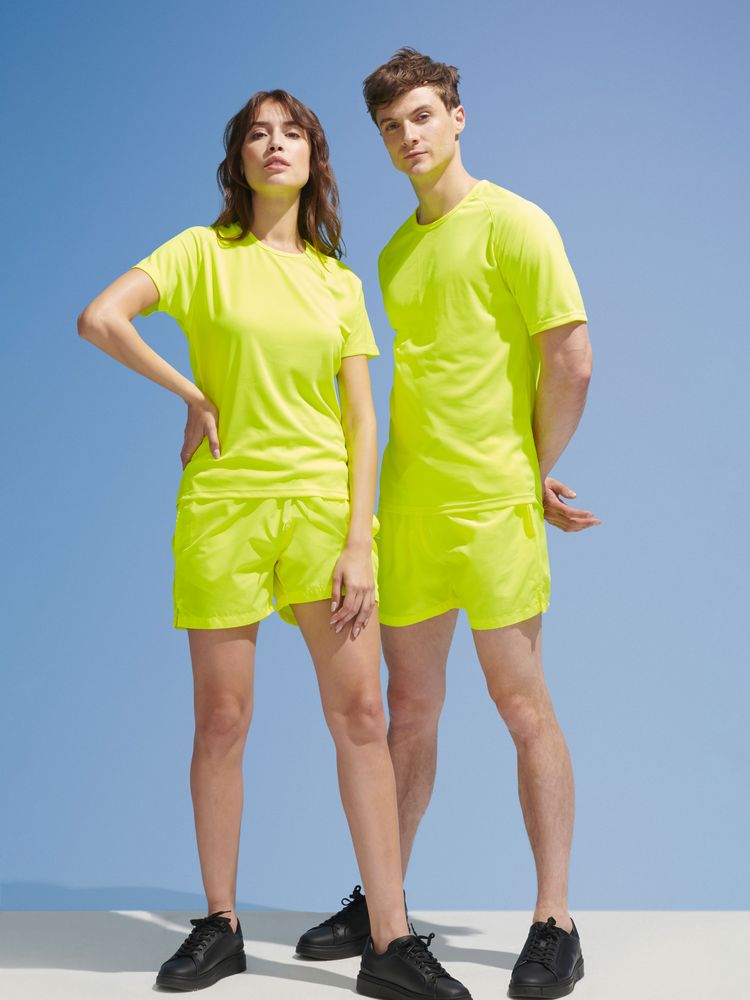 Футболка унисекс Sporty 140, неоново-коралловая, размер XXs