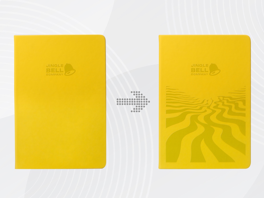 Бизнес-блокнот А5 C2 soft-touch с УФ-печатью с логотипом  | Print Logo