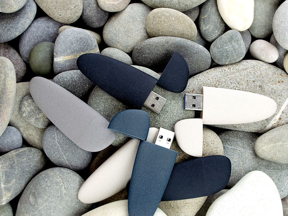 Флешка Pebble Type-C, USB 3.0, серая