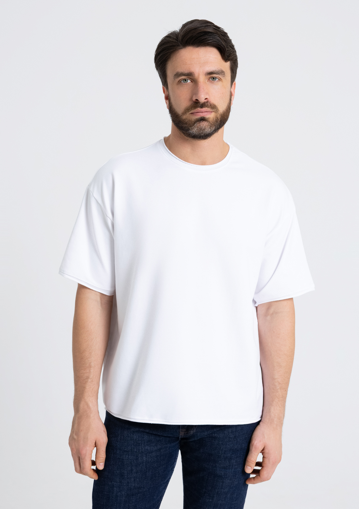 Футболка унисекс оверсайз STAN хлопок/спандекс 260, 41, Белый,  (10/1)  (54/XXL)
