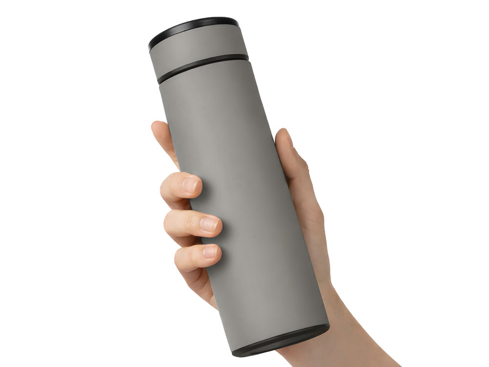 Вакуумный термос Vacuum Flask C1, soft touch, 420мл, серый