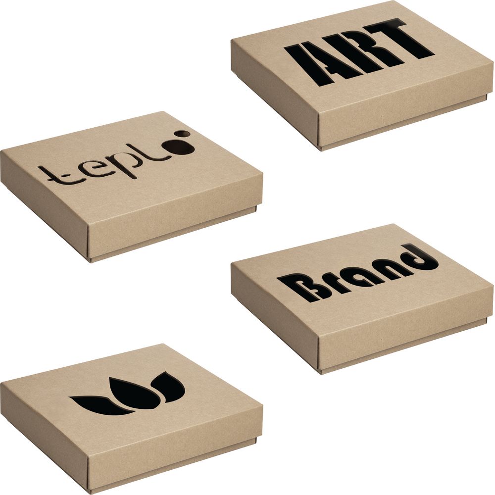 Коробка с вырубной крышкой Klap на заказ, малая с логотипом сделано в России | Print Logo