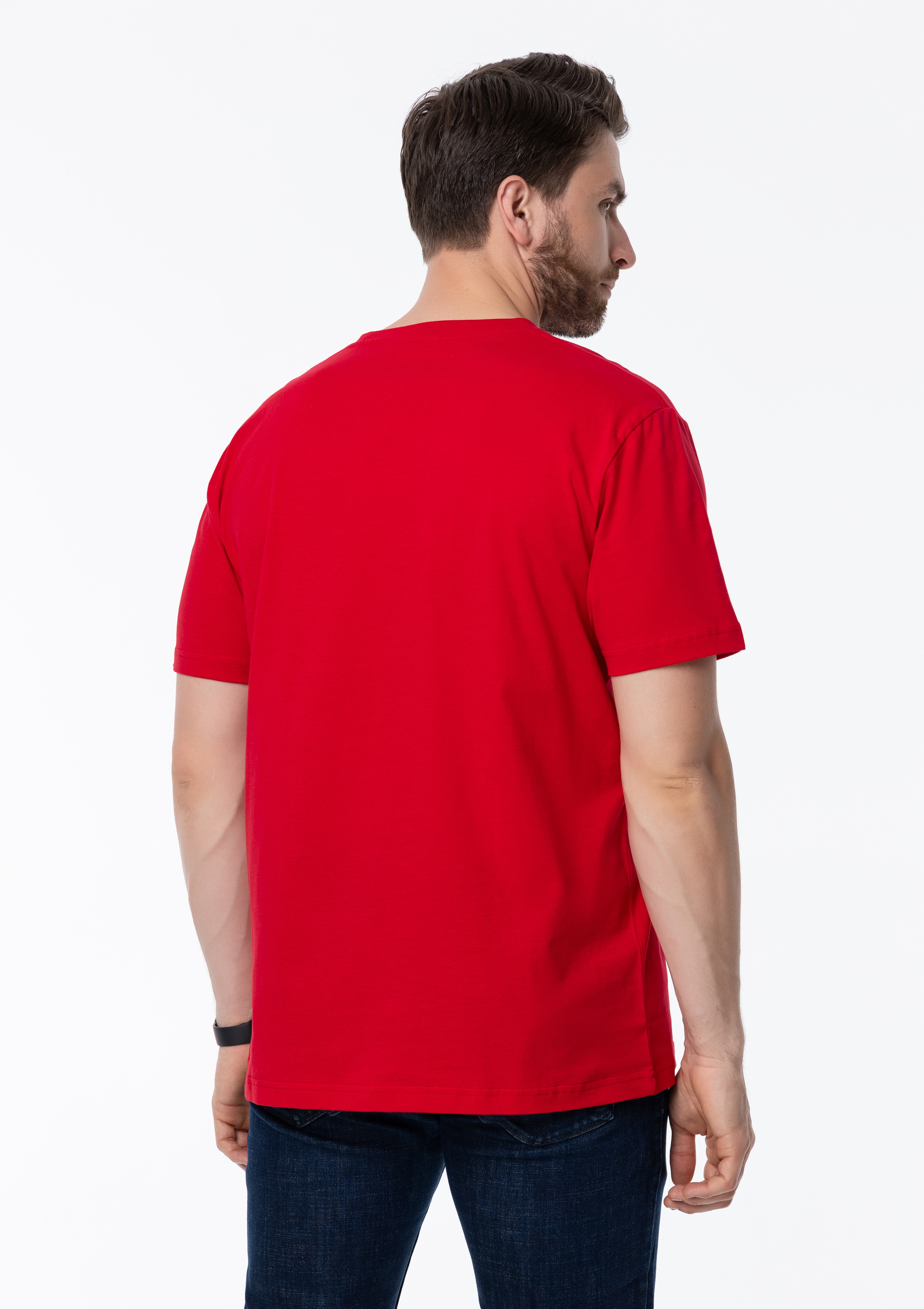 Футболка унисекс STAN, хлопок 150, 51, Красный,  (14)  (54/XXL)