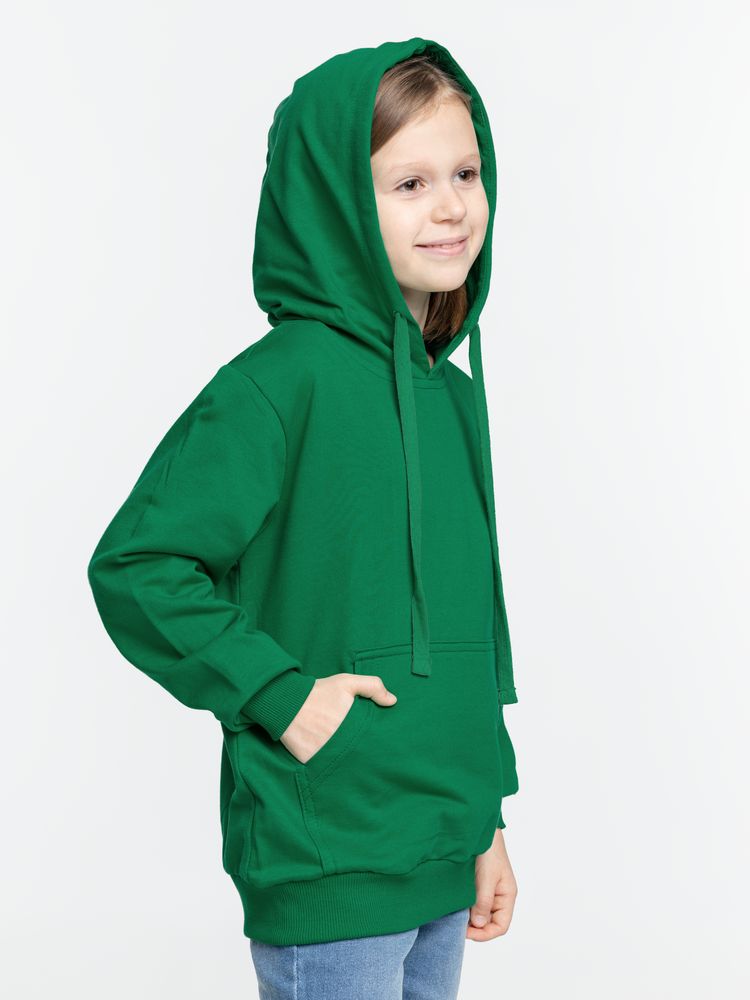Худи детское Kirenga Kids 2.0, зеленое, 10 лет