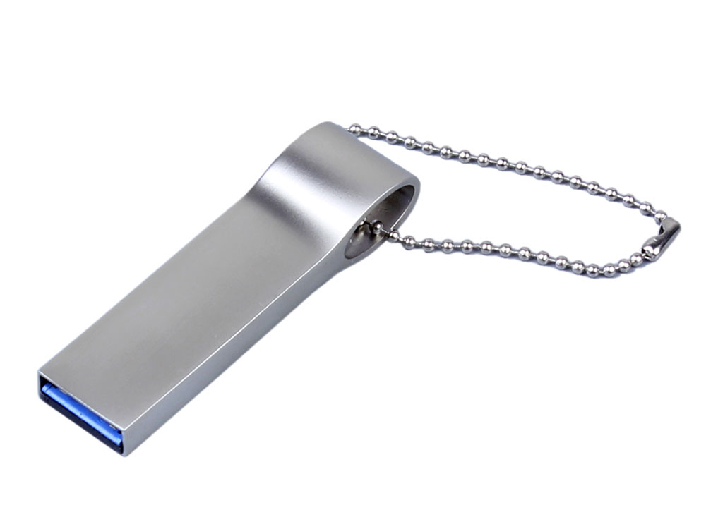 USB 3.0-флешка на 32 Гб с мини чипом и боковым отверстием для цепочки с логотипом  | Print Logo
